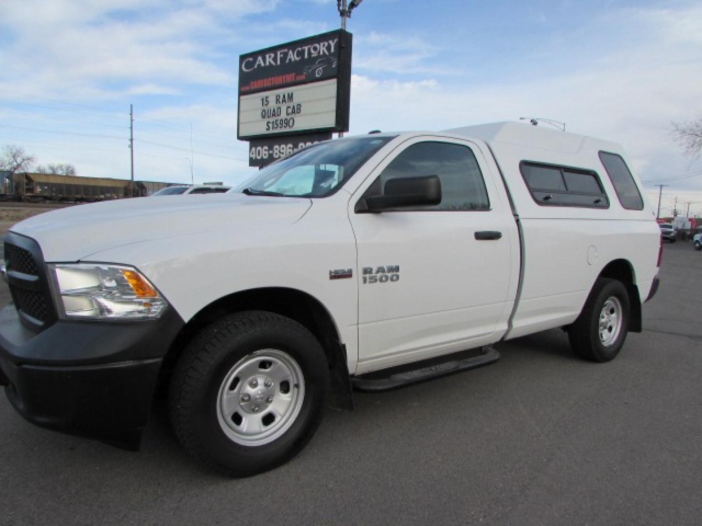 2016 White /Gray RAM 1500 Tradesman Regular Cab LWB 4WD (3C6JR7DT5GG) with an 5.7L V8 OHV 16V engine, 6 speed automatic transmission, located at 4562 State Avenue, Billings, MT, 59101, (406) 896-9833, 45.769516, -108.526772 - 2016 RAM 1500 Tradesman Regular Cab Longbox 4WD - 68,787 miles! 5.7L V8 OHV 16V Hemi Engine - 6 speed automatic transmission - 4WD - 68,787 miles - Inspected and serviced - copy of inspection and work performed as well as complete history report provided Tradesman package - air conditioning - - Photo#0